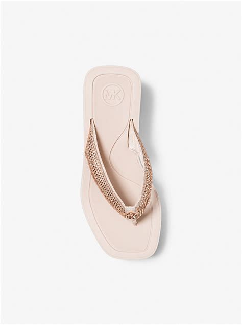 michael kors glitter chain mesh sandals|Chandler Embellished Glitter Chain Mesh Platform .